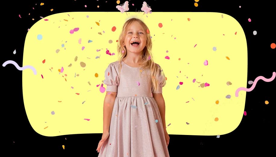 Girl with Confetti